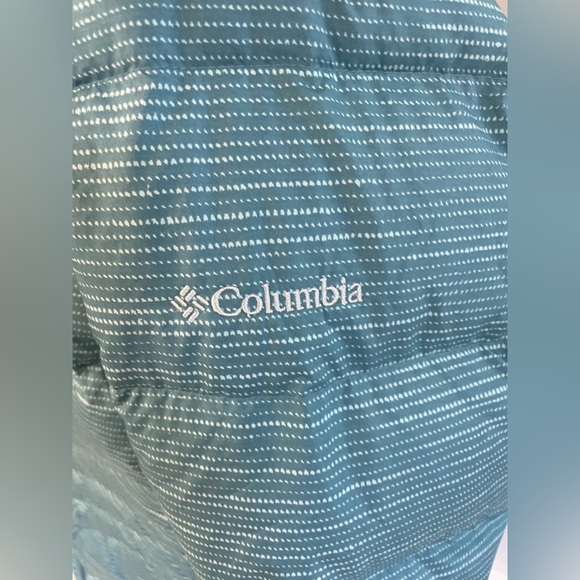 Columbia Sportswear Turquoise Duck Down Quilted Puffer Hooded Winter Coat Sz XL - Picture 4 of 13